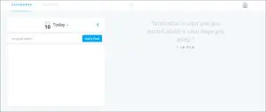 First view of dashboard